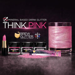 Bakell Brew Glitter pink pour enhances glass with sparkling color