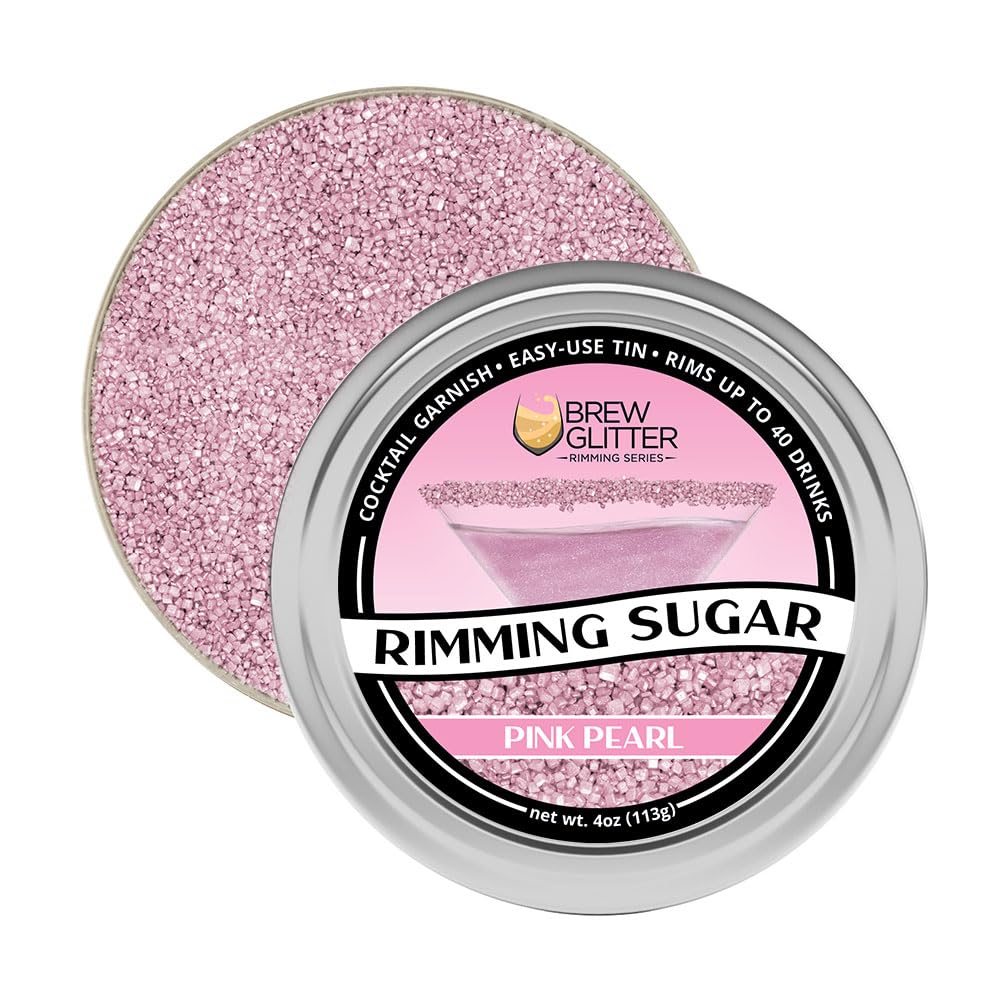 Bakell pink glitter sugar for lemonade rim and tea drinks.