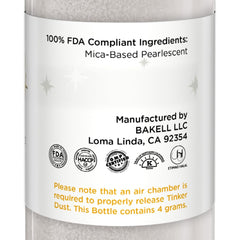 Bakell White Tinker Dust mini spray-pump enables precise glitter application.