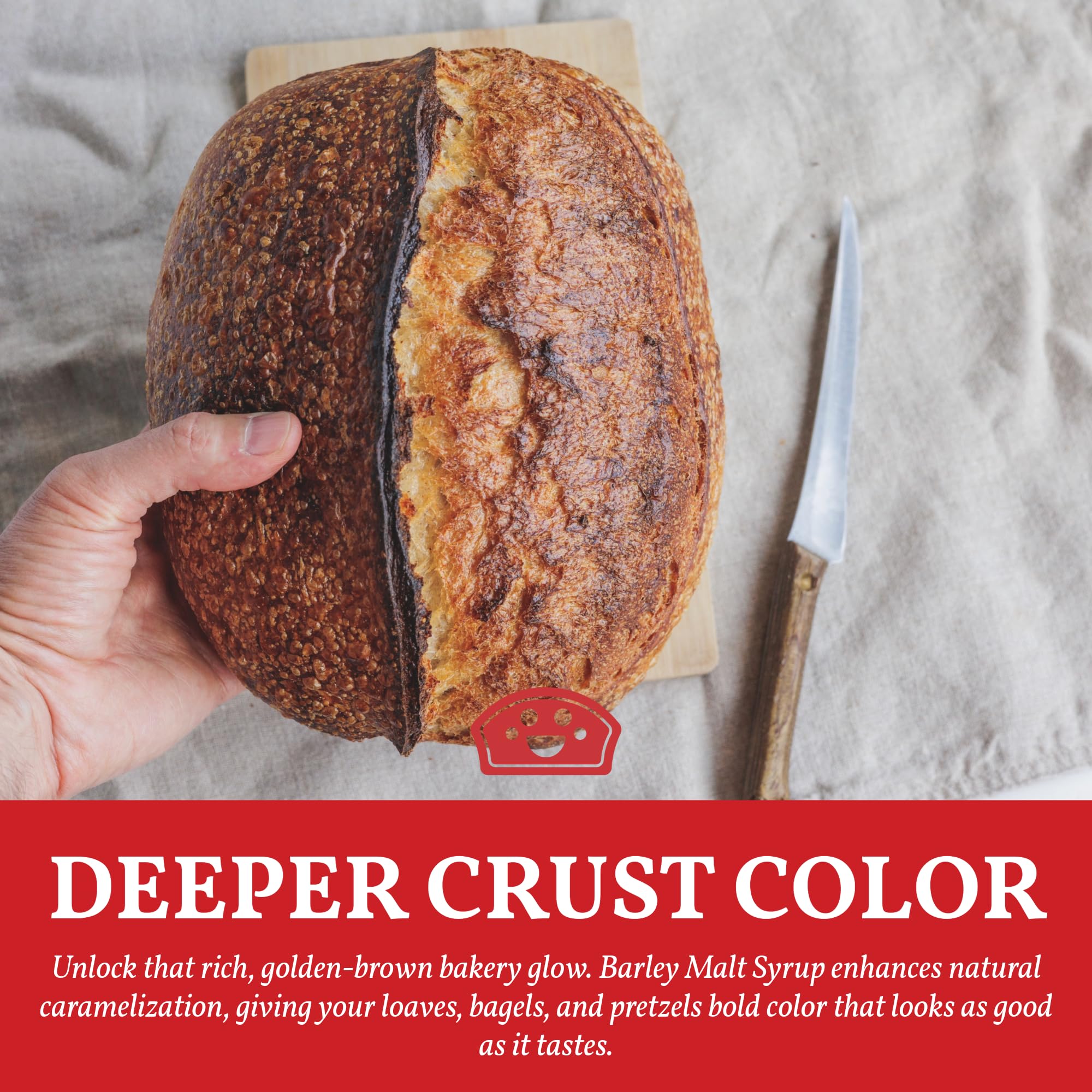 Bakers Club Barley Malt Syrup bagel boiling dip showing color and crust enhancement.