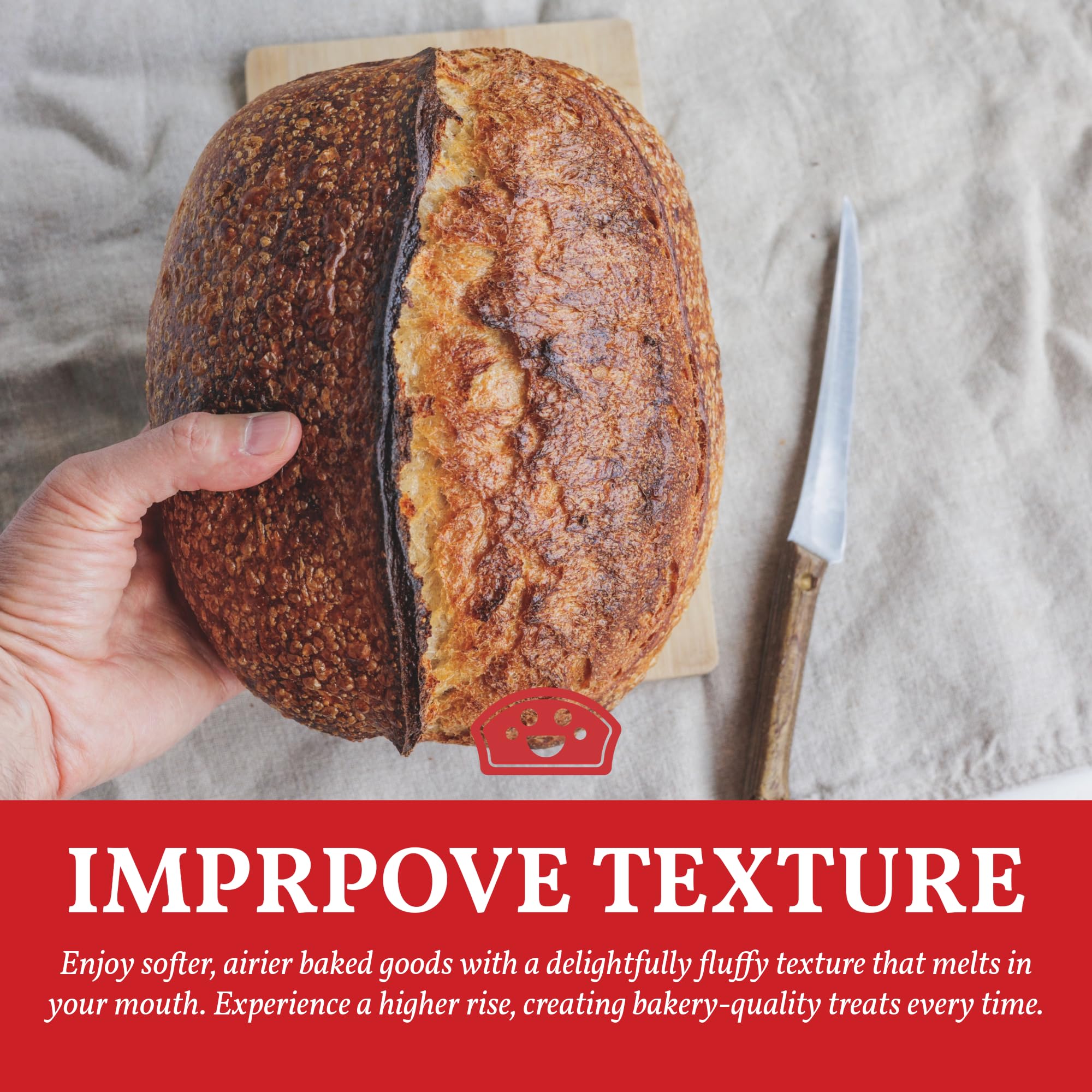 Bakers Club Shelf-Life Booster keeps baked goods tasting fresher longer.