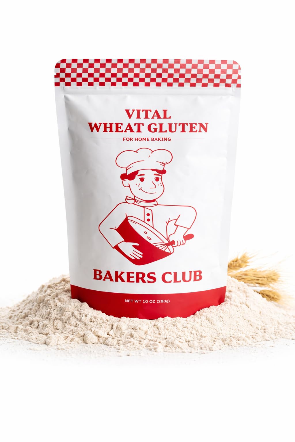 Bakers Club Vital Wheat Gluten packaging demonstrates high protein for bread baking
