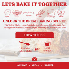 Bakers Club Vital Wheat Gluten used to make seitan for plant-based protein