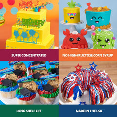 Bakery Crafts neon green gel bottle adds bold color to buttercream.