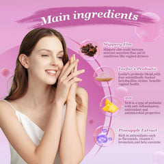 Bakong gluten-free vegan feminine gummies for convenient daily probiotic support.