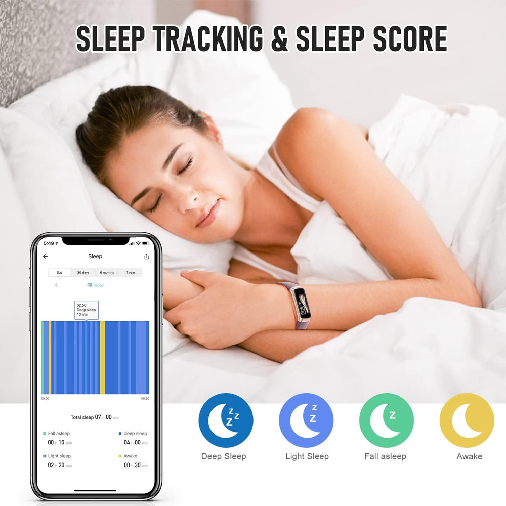 Bakoor fitness tracker 24/7 activity tracking helps plan daily workouts.