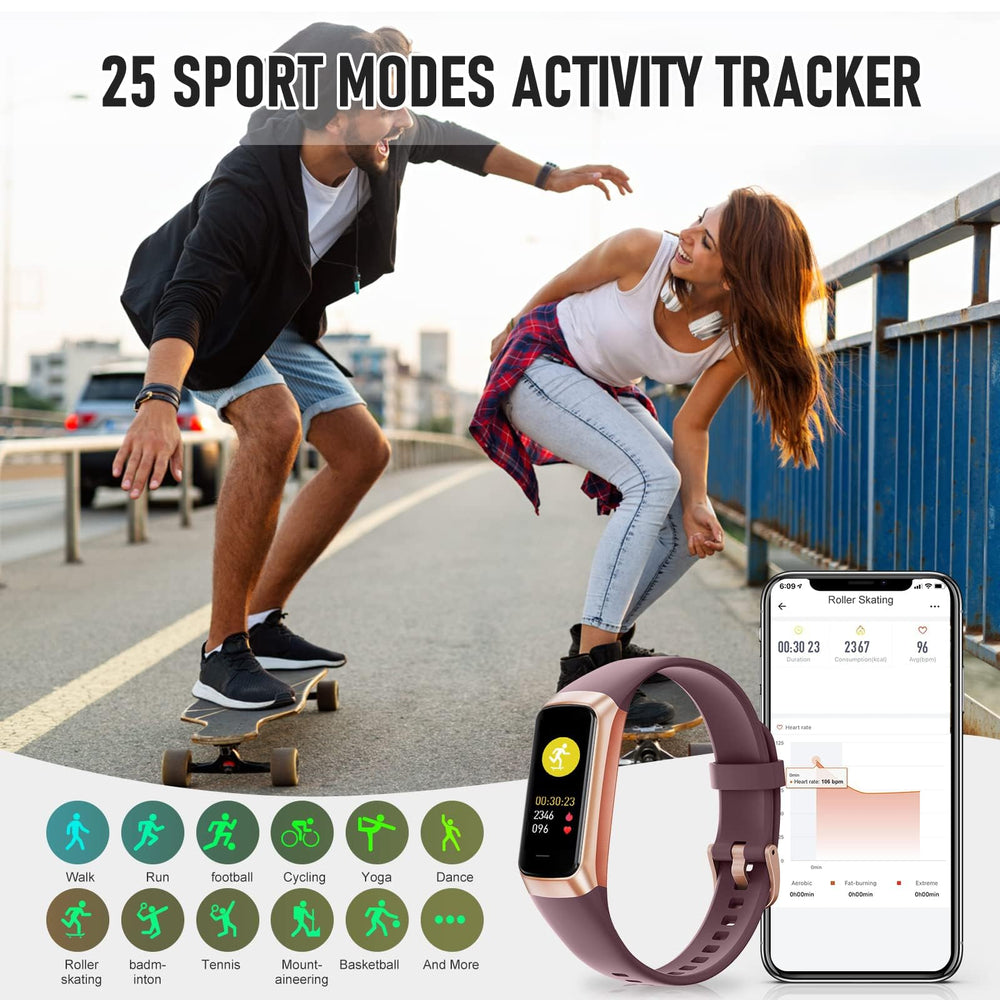 Bakoor fitness tracker 25 sports modes for versatile workouts and metrics.
