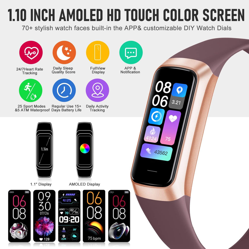 Bakoor fitness tracker heart rate monitoring provides continuous data for activity insights.