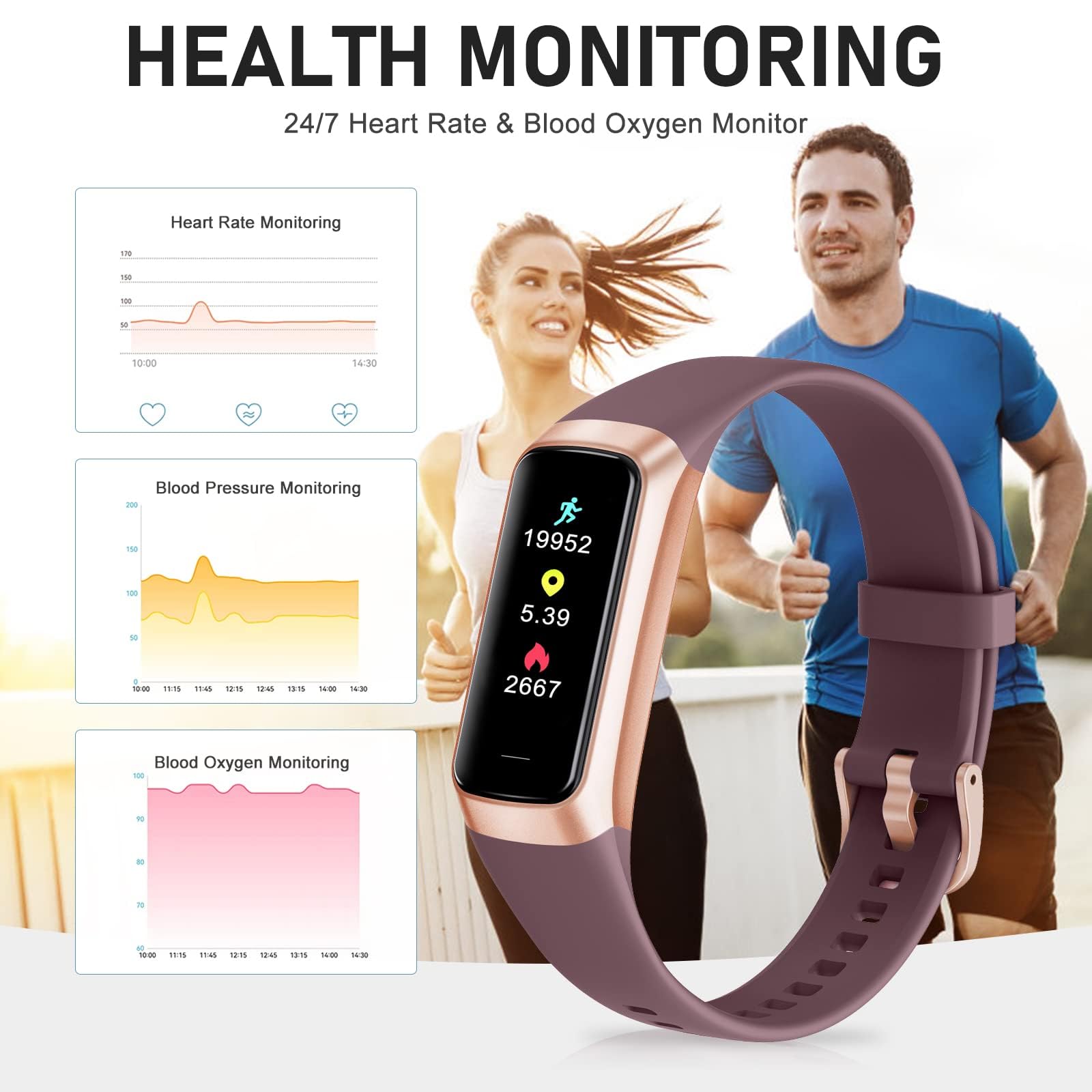 Bakoor fitness tracker sleep-tracker shows sleep stages to guide rest.