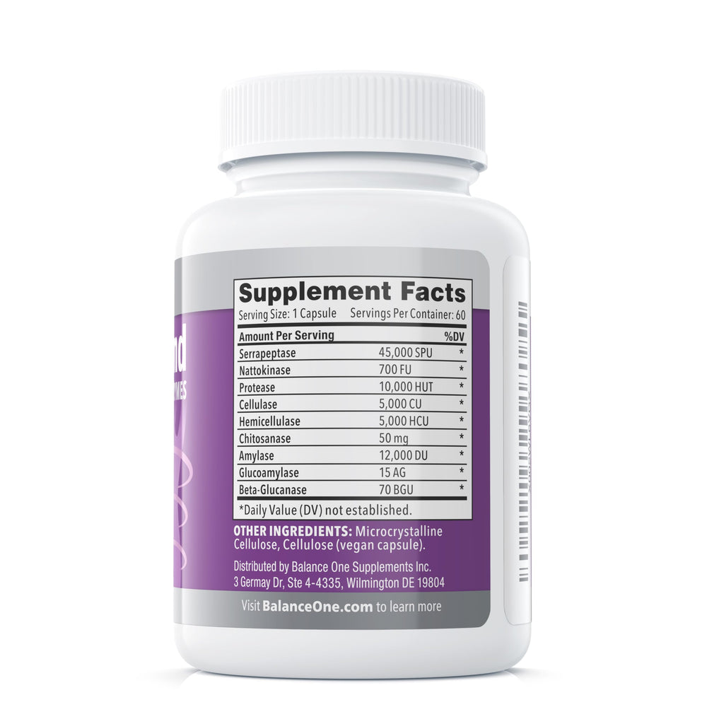 Balance ONE 60-capsule two-month supply ships in a compact bottle.
