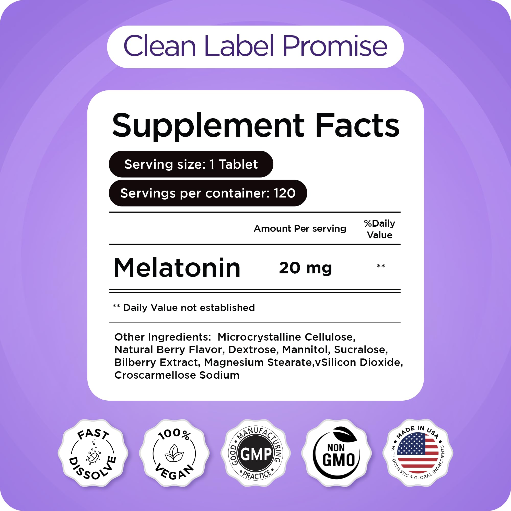 Balancebreens 120-tablet bottle provides long-lasting sleep support.