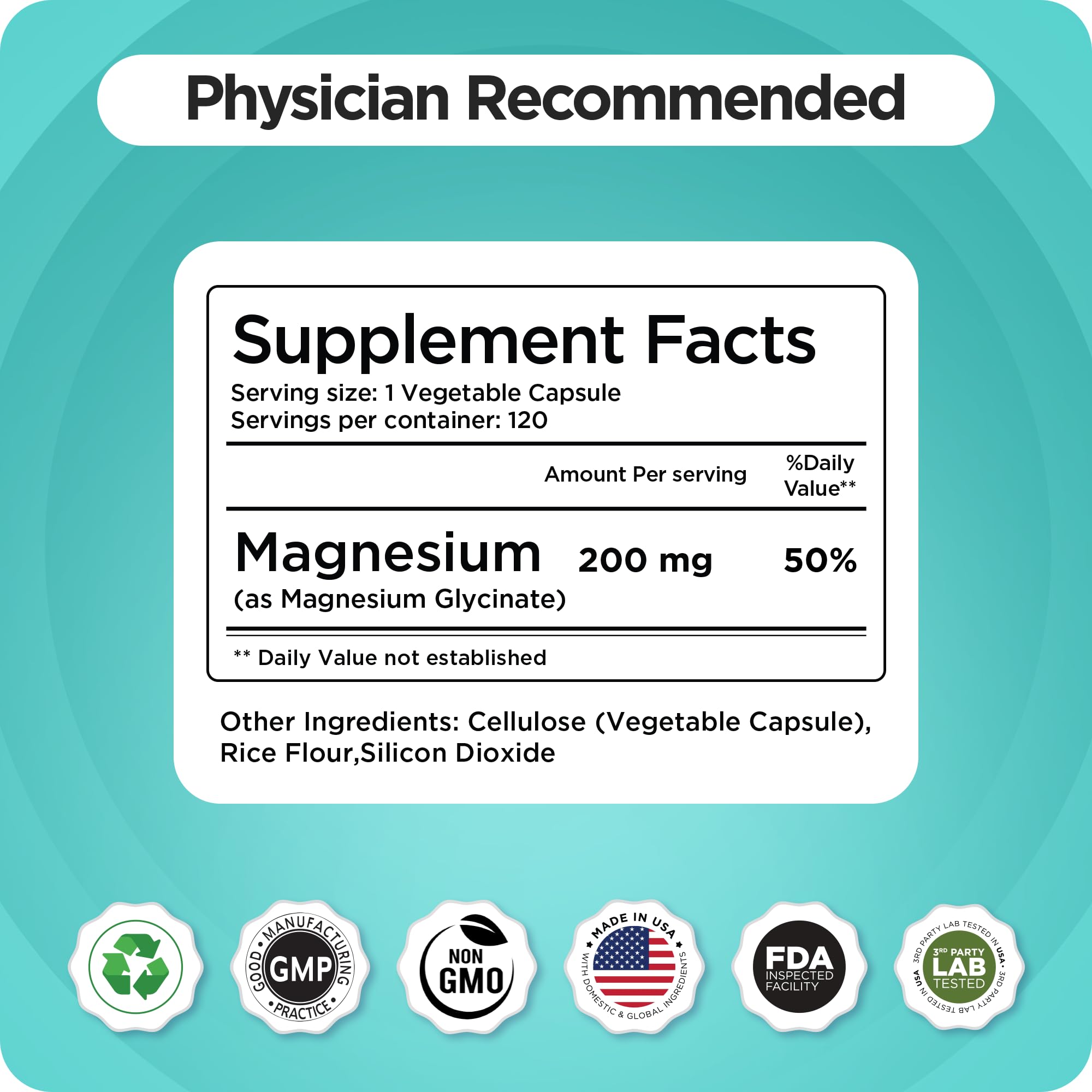 Balancebreens Magnesium Glycinate bottle positioned for restful sleep routines.