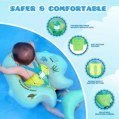 Balhvit PVC baby float features sponge bottom for gentle comfort.