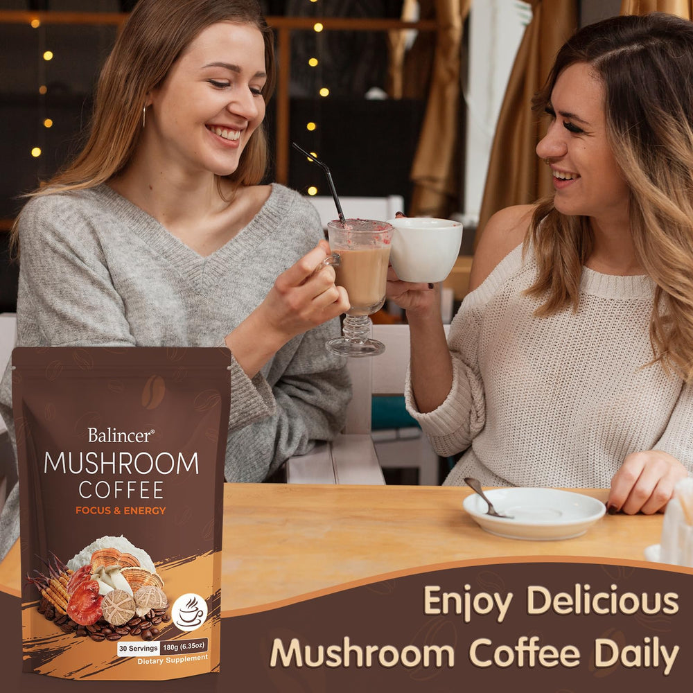 Balincer Mushroom Coffee iced latte ready to sip.
