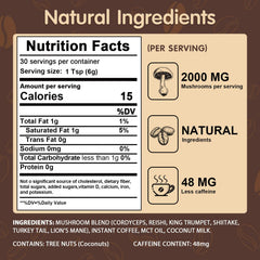 Balincer Mushroom Coffee powder measured for a cup.