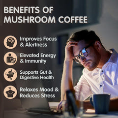 Balincer Mushroom Coffee prepared latte for a comforting pick-me-up.