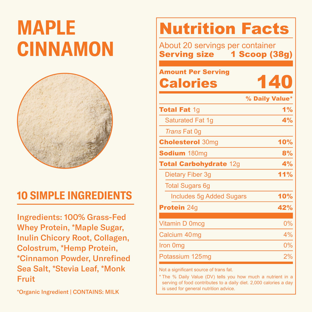 Ballerina Farm 24g protein per serving supports daily protein goals.