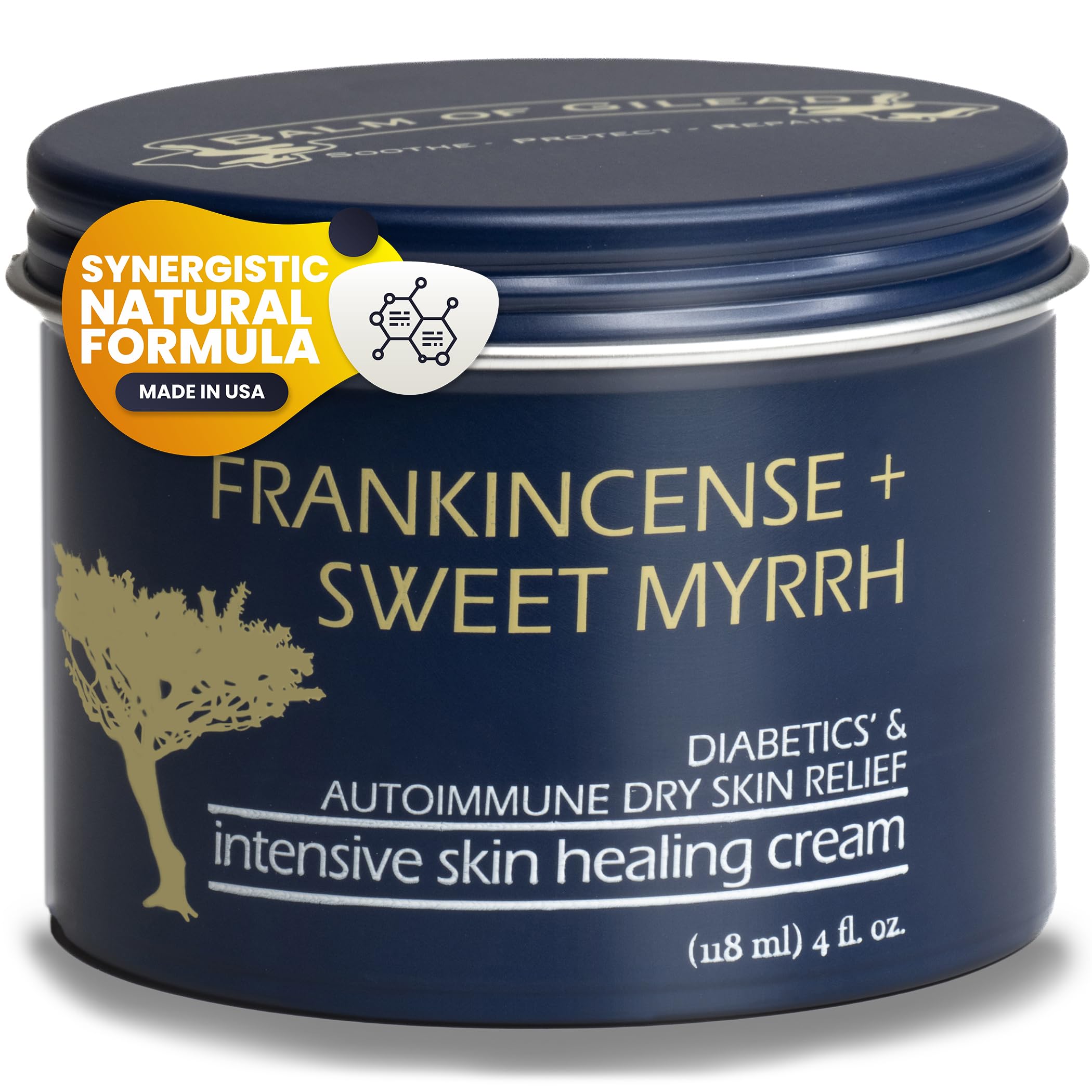 BALM OF GILEAD Foot Healing Cream bottle shows deep hydration for dry, sensitive skin