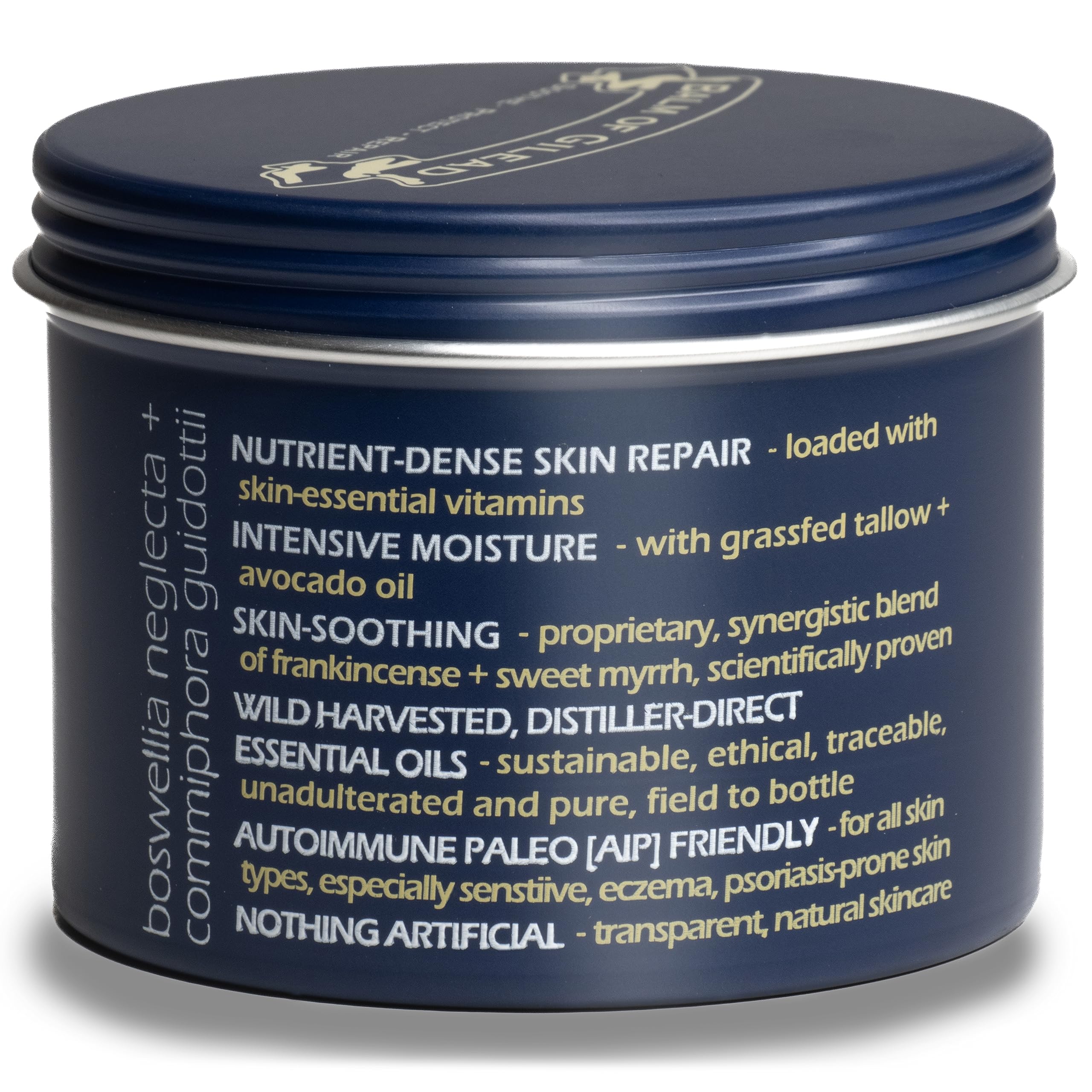 BALM OF GILEAD Foot Healing Cream ingredients highlight frankincense and myrrh for nourishing scent
