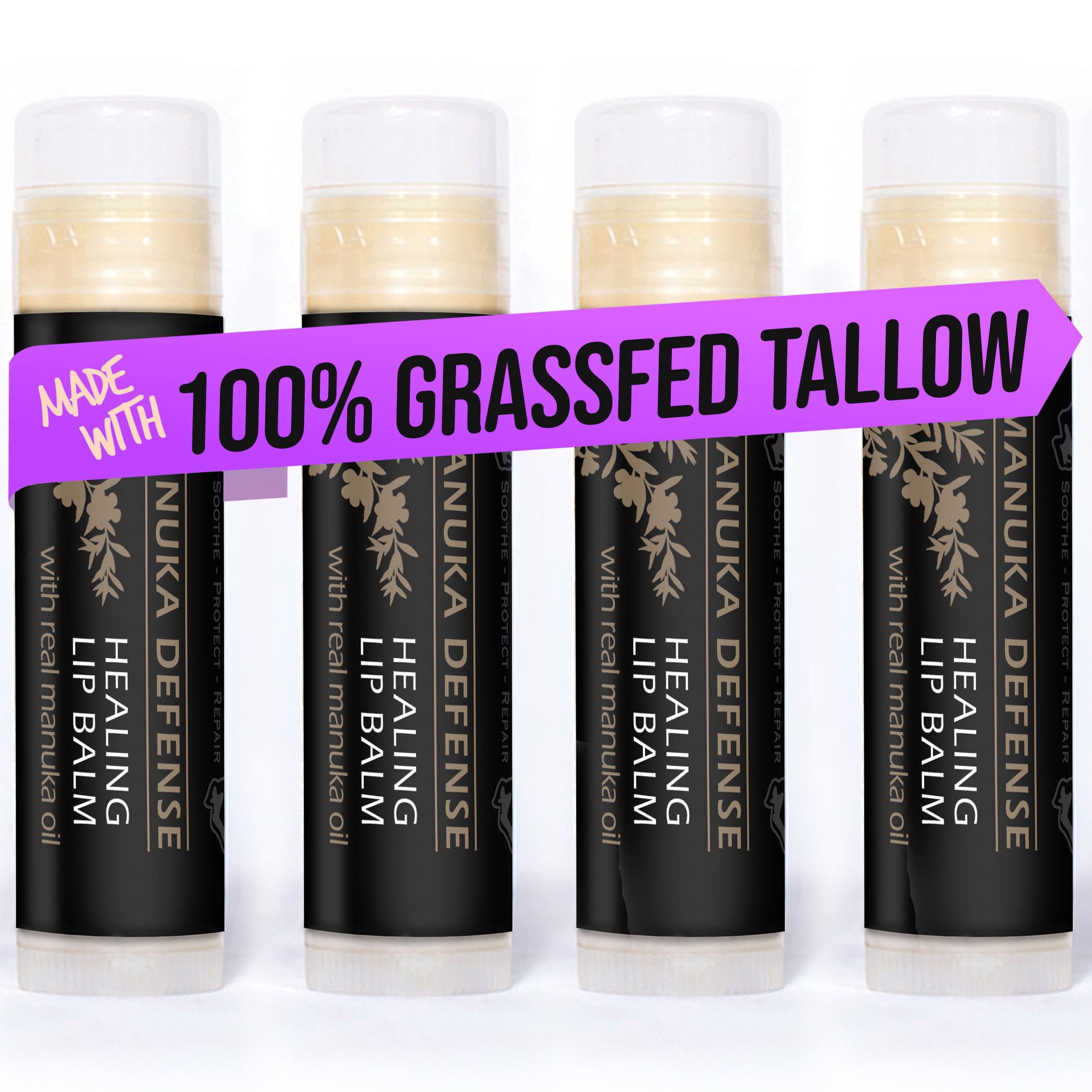 BALM OF GILEAD Manuka Defense front view with four-pack packaging for on-the-go moisture