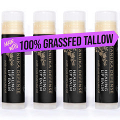 BALM OF GILEAD Manuka Defense front view with four-pack packaging for on-the-go moisture