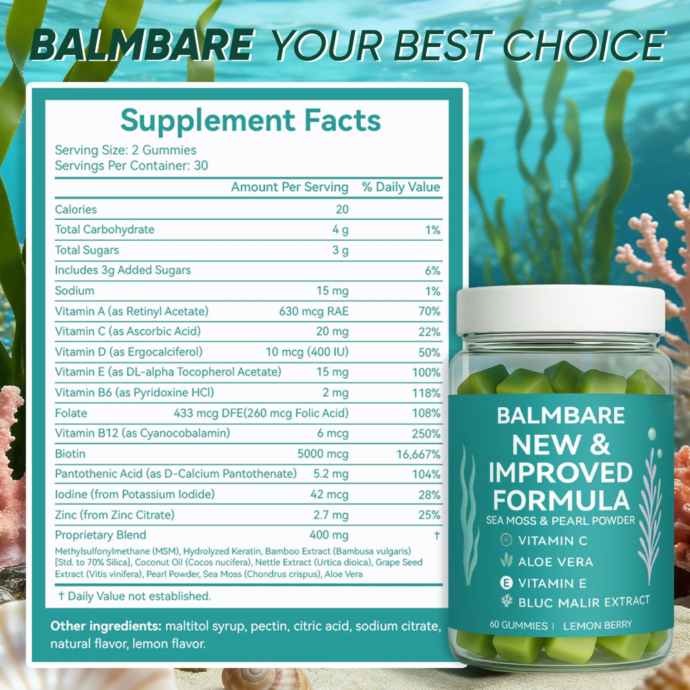 Balmbare Revive packaging showing vegan and gluten-free attributes.