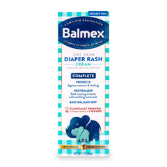Balmex Complete Protection diaper cream 2 oz provides a barrier against moisture for sensitive skin.