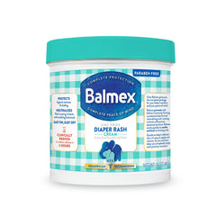 Balmex diaper rash cream 16oz bottle front with zinc oxide.