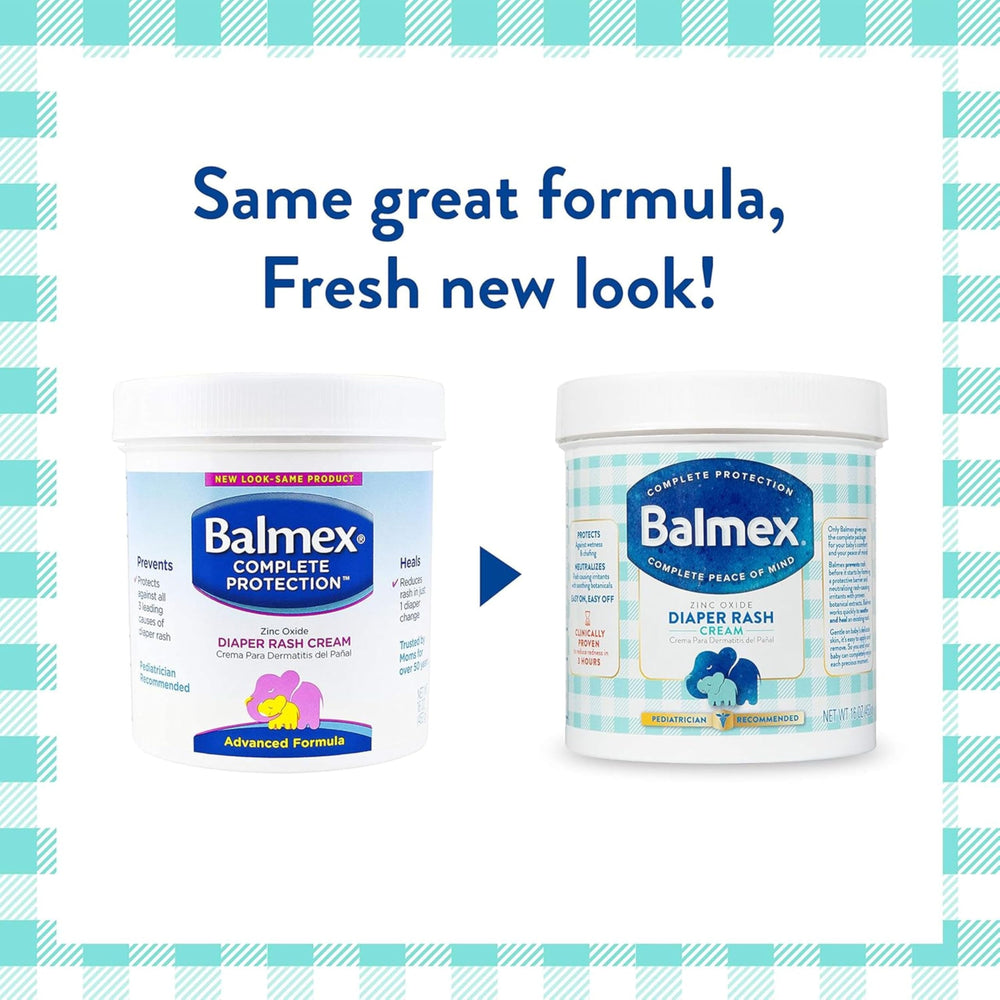 Balmex with evening primrose botanical ingredients for gentle care.