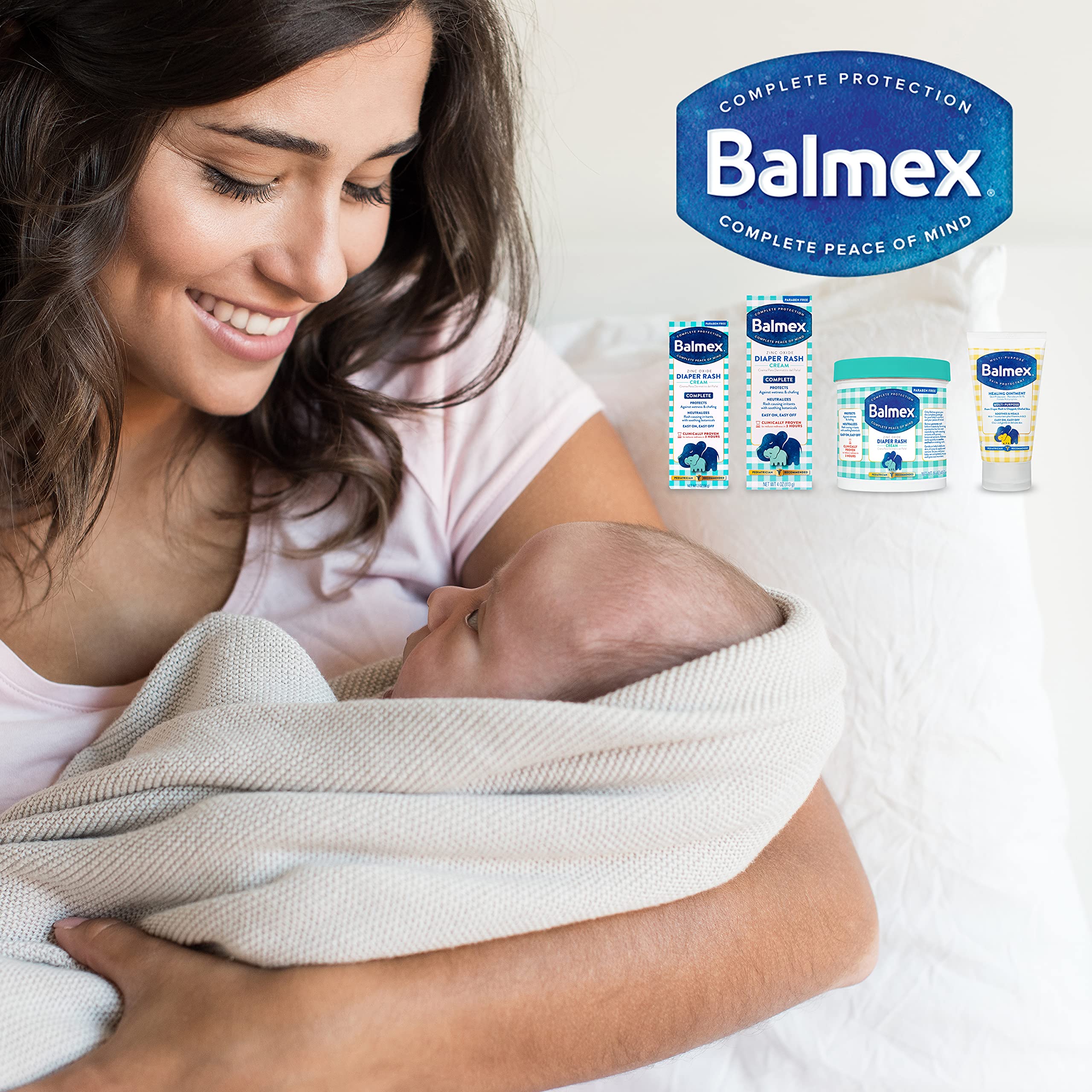 Balmex reduces redness and irritation with a gentle formula.