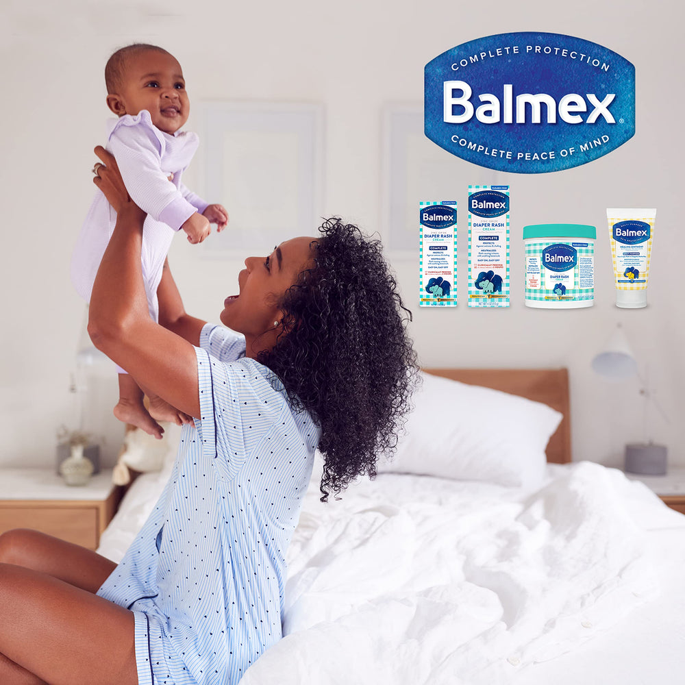 Pediatrician recommended Balmex supports gentle daily diaper care.
