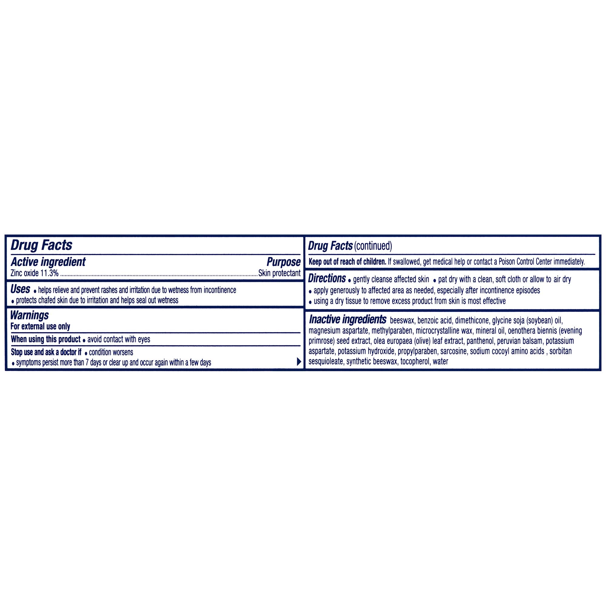 Balmex Skinshield Technology label signaling barrier protection for sensitive skin.