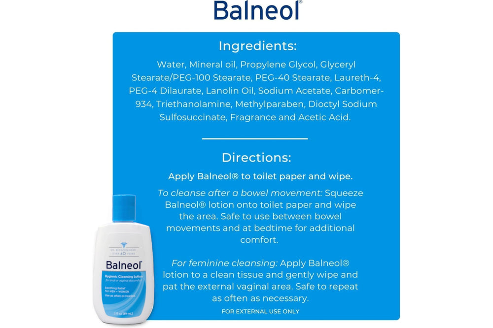 Balneol in a bathroom setting ready for sensitive skin cleansing.