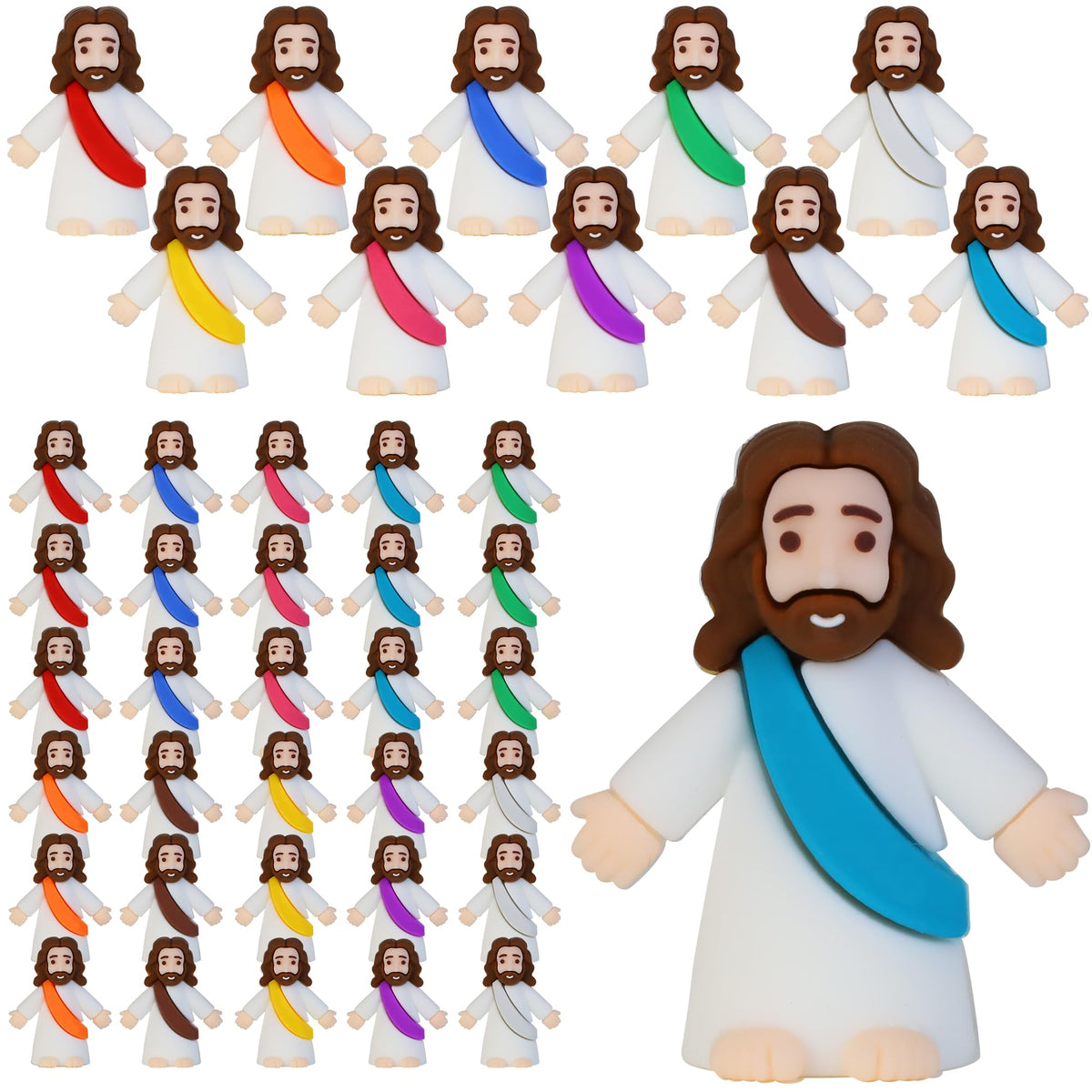 Bamamon little Jesus figurine 30pc pack for Easter gifting and classroom decor.