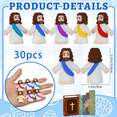 Bamamon PVC Jesus figurines with smooth surface endure playtime and handling.