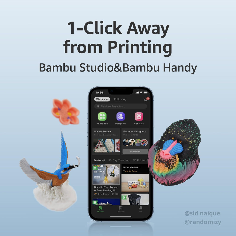 BAMBULAB A1 touchscreen interface provides easy control and quick adjustments.