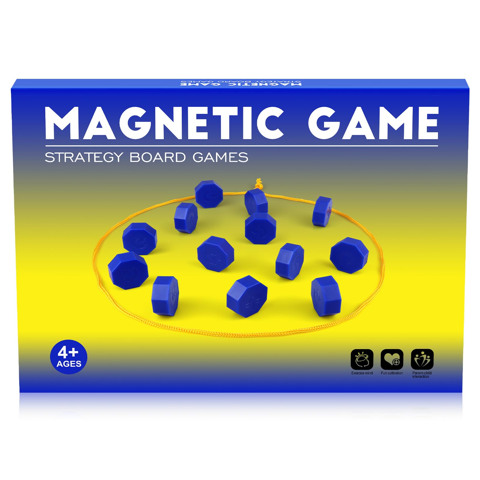 Bameca magnetic chess stones full-size provide tactile strategy during play.