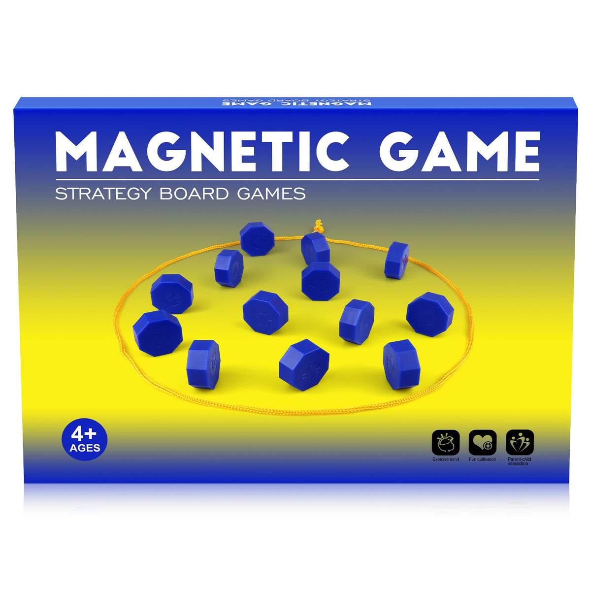 Bameca magnetic chess stones full-size provide tactile strategy during play.