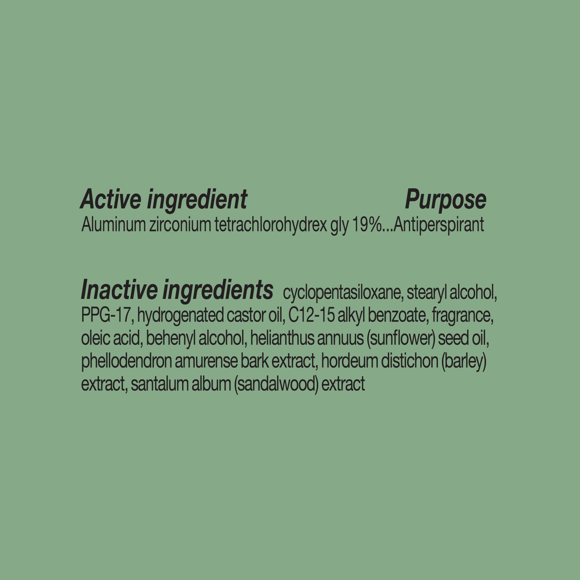 Ban Invisible Solid paraben-free icon reassures a gentle formula for sensitive skin.