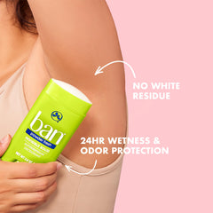 Ban Invisible Solid Powder Fresh bottle-top closeup highlights compact design for discreet daily use.
