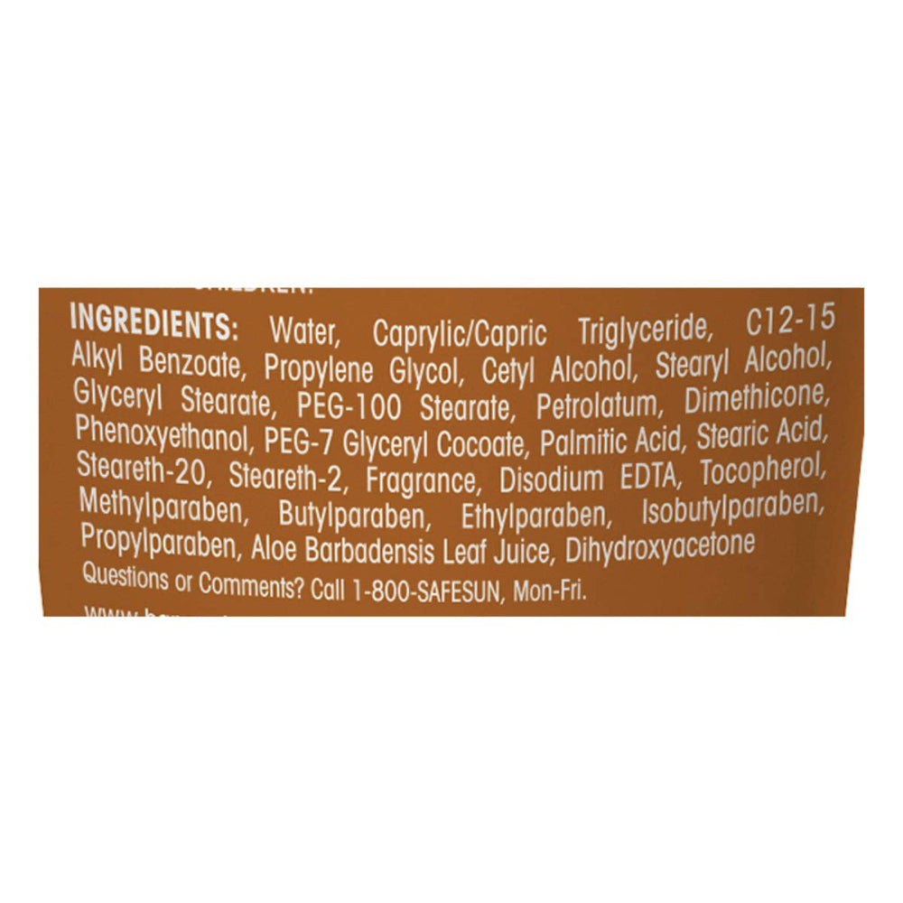 Banana Boat 6-ounce tube packaging highlights portable, oil-free formula with aloe vera and Vitamin E.