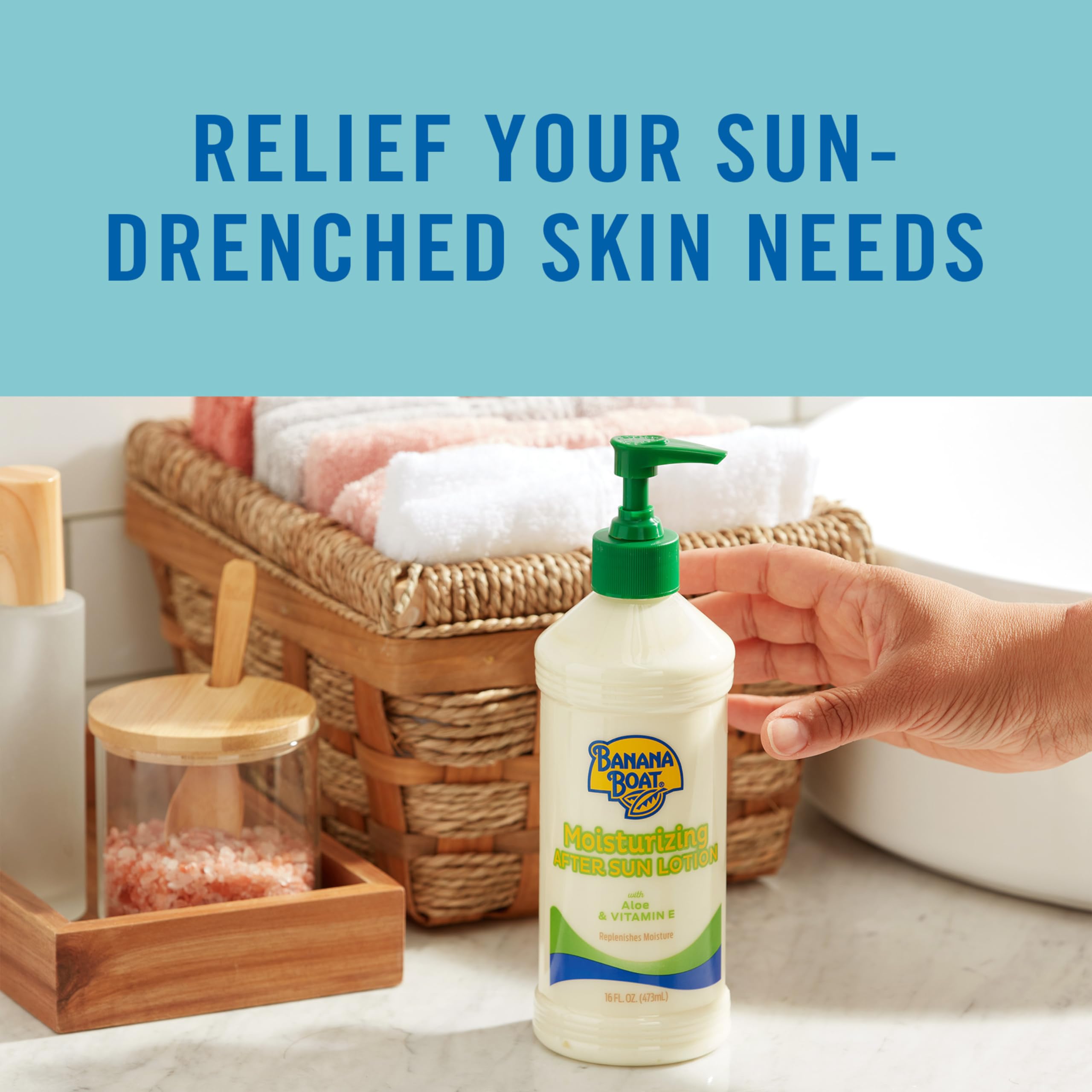Oxybenzone-free Banana Boat After Sun Lotion for sensitive skin.