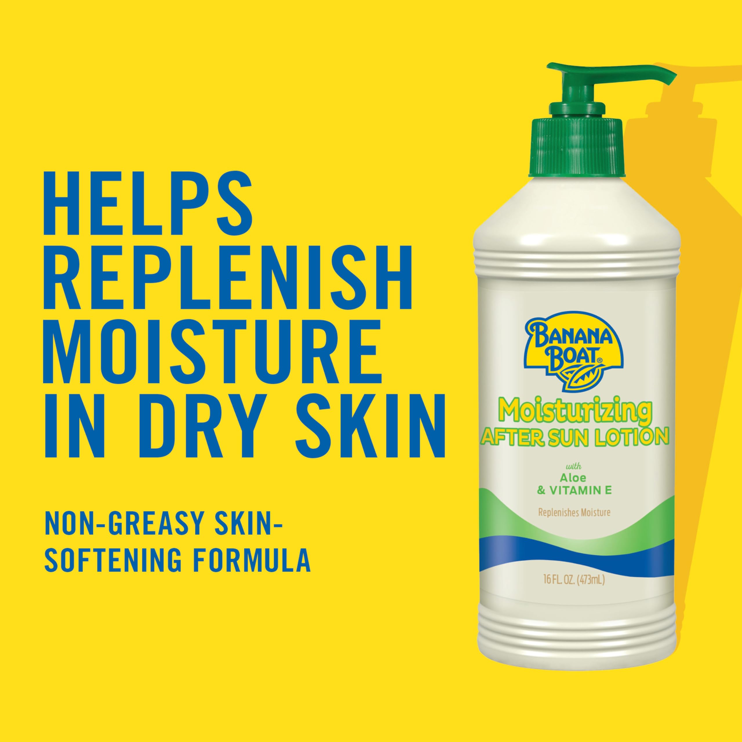 Close-up of Banana Boat lotion texture showing creamy moisture.