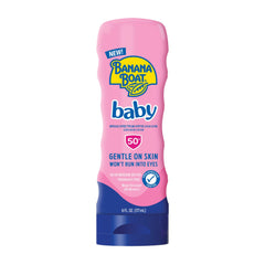 Banana Boat Baby Lotion SPF60+ bottle ready for gentle baby protection