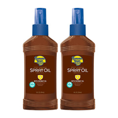 Banana Boat Deep Tanning Oil Spray SPF 4 bottle front for smooth, moisturized tanning
