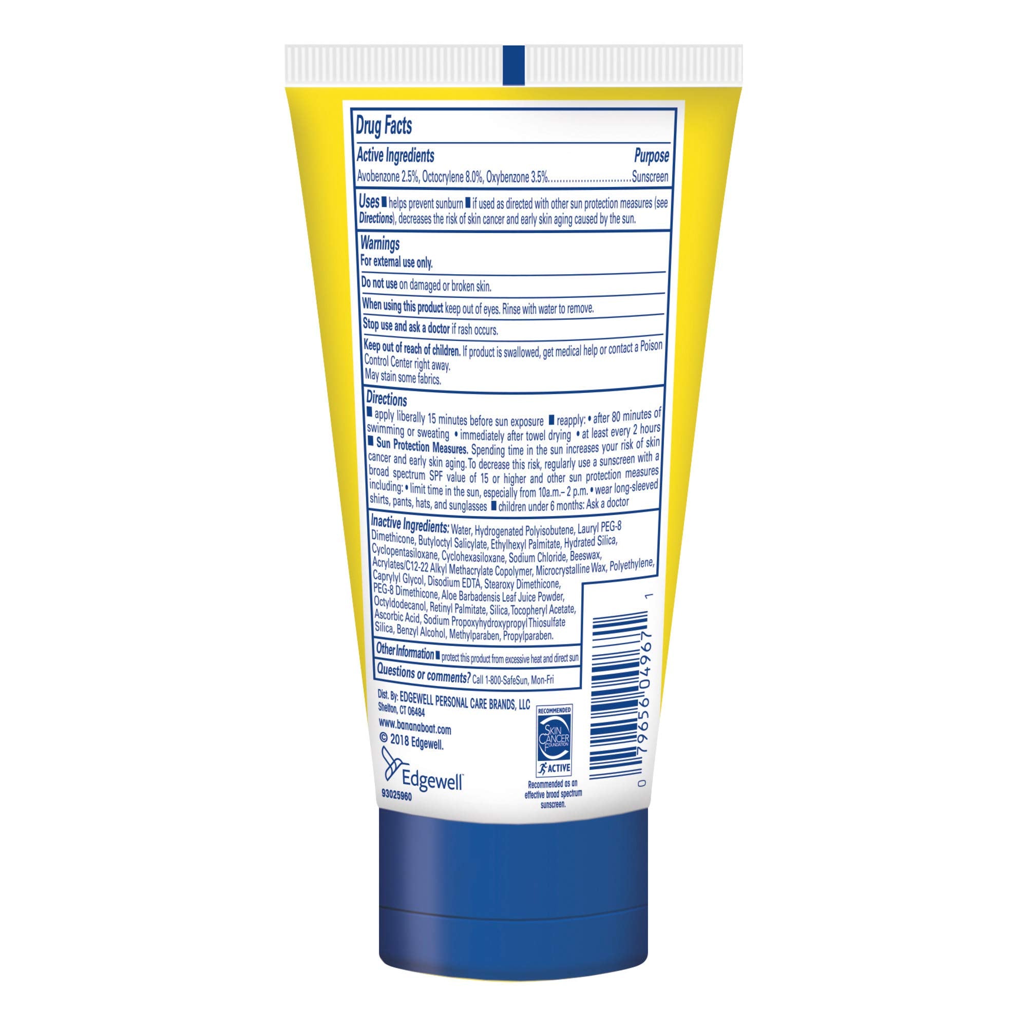 Banana Boat Kids Max Protect Play lotion application demonstrates tear-free, quick-absorb formula on skin.
