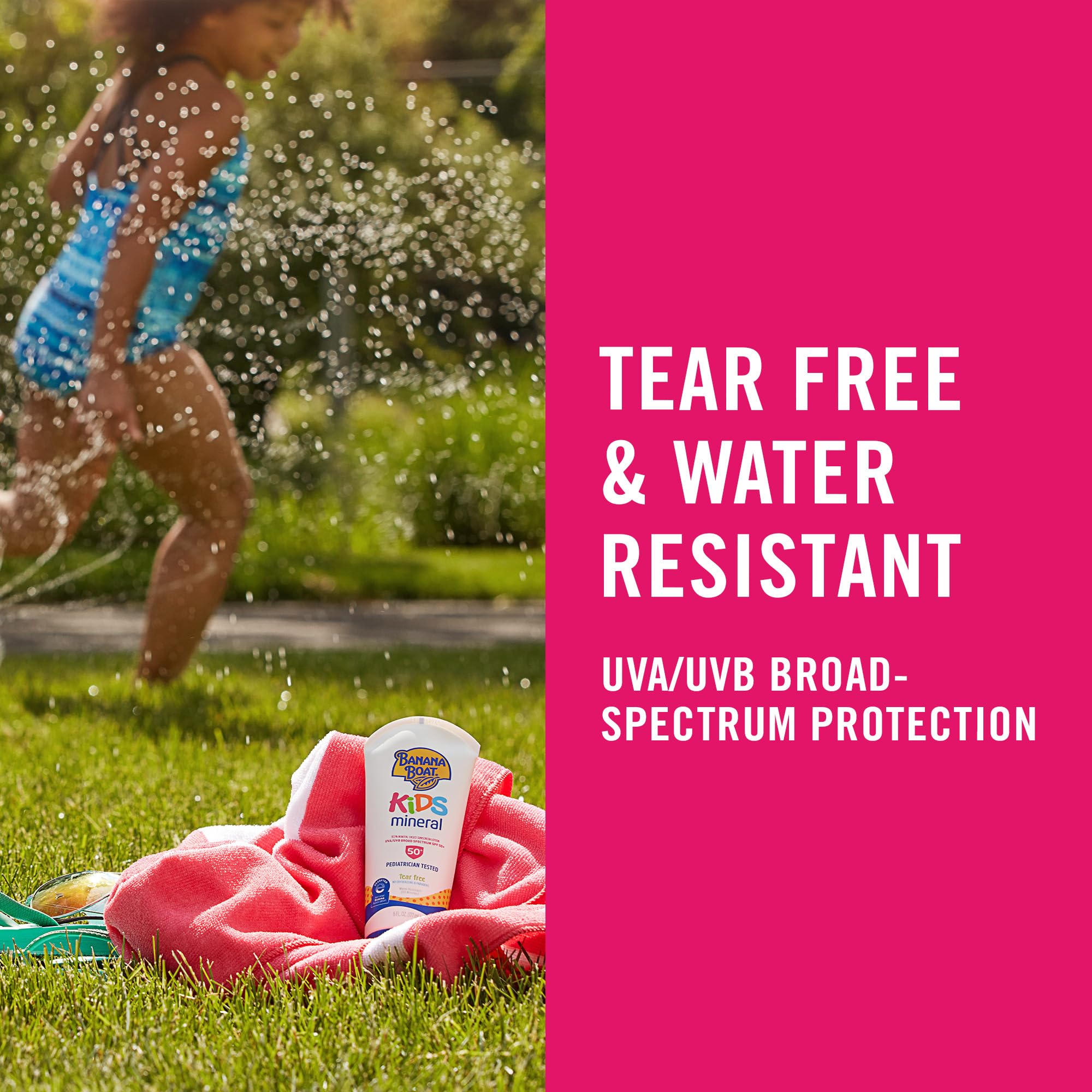Banana Boat Kids Mineral Sunscreen Lotion oxybenzone-free daily use
