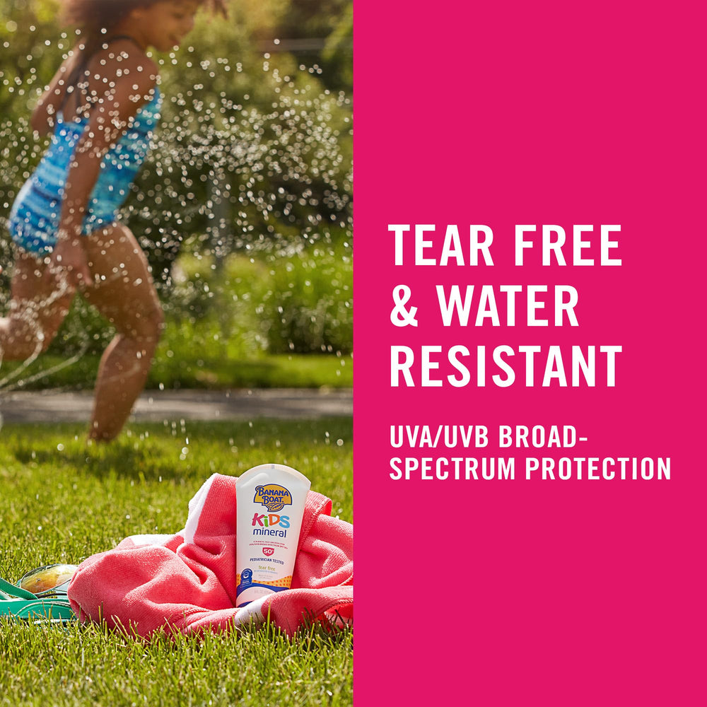 Banana Boat Kids Mineral Sunscreen Lotion oxybenzone-free daily use