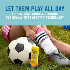 Banana Boat Kids Sport Lotion SPF 50 bottle, water-resistance up to 80 minutes.