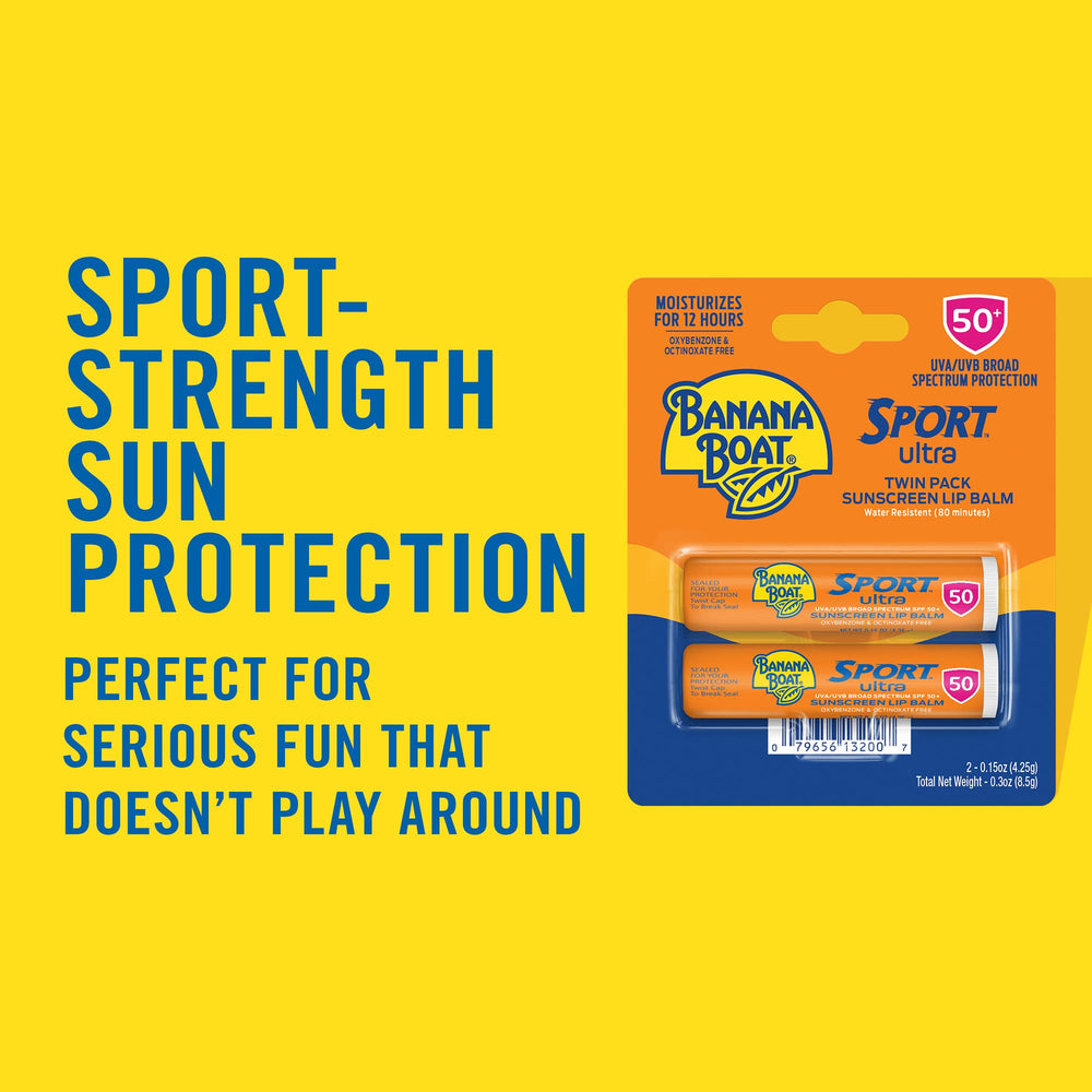 Banana Boat oxybenzone-free lip sunscreen for safe outdoor lip care.